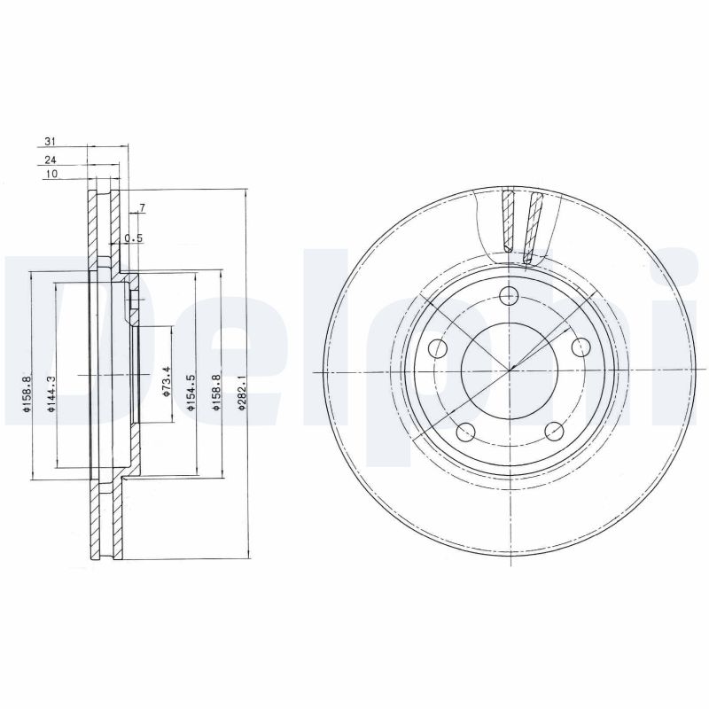 Тормозной диск DELPHI BG3383