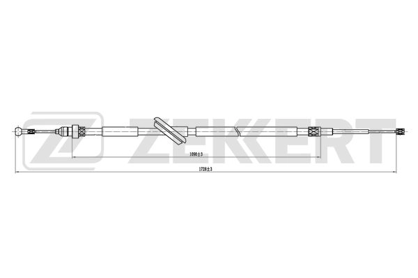 Тросик cтояночный тормоз ZEKKERT BZ-1338
