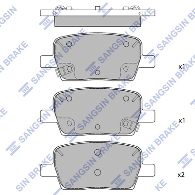 Комплект тормозных колодок дисковый тормоз HI-Q SP4116A