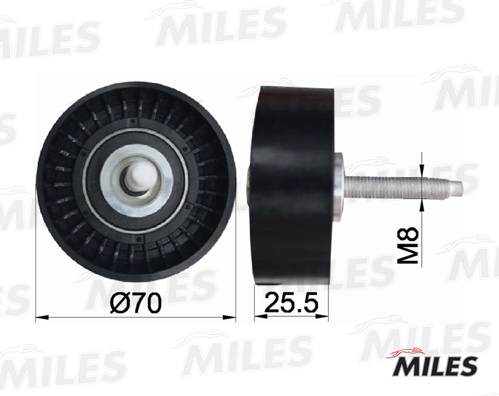 Паразитный / ведущий ролик поликлиновой ремень MILES AG03026