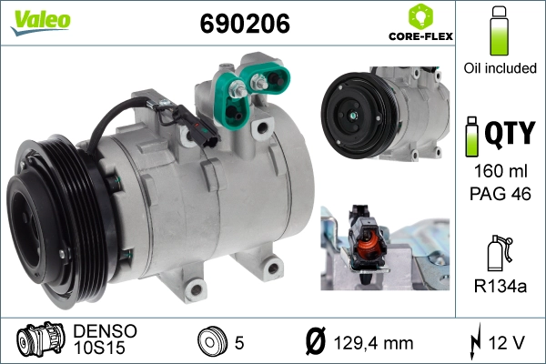 Компрессор кондиционер VALEO 690206