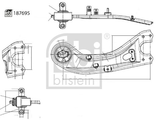 Рычаг независимой подвески колеса подвеска колеса FEBI BILSTEIN 187695
