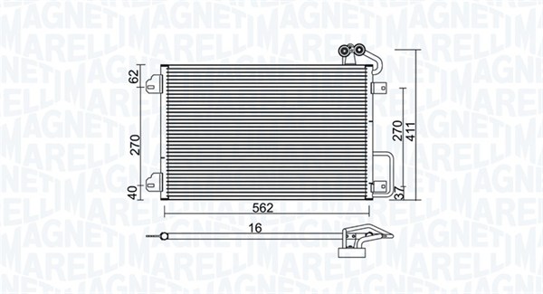Конденсатор кондиционер MAGNETI MARELLI 350203938000