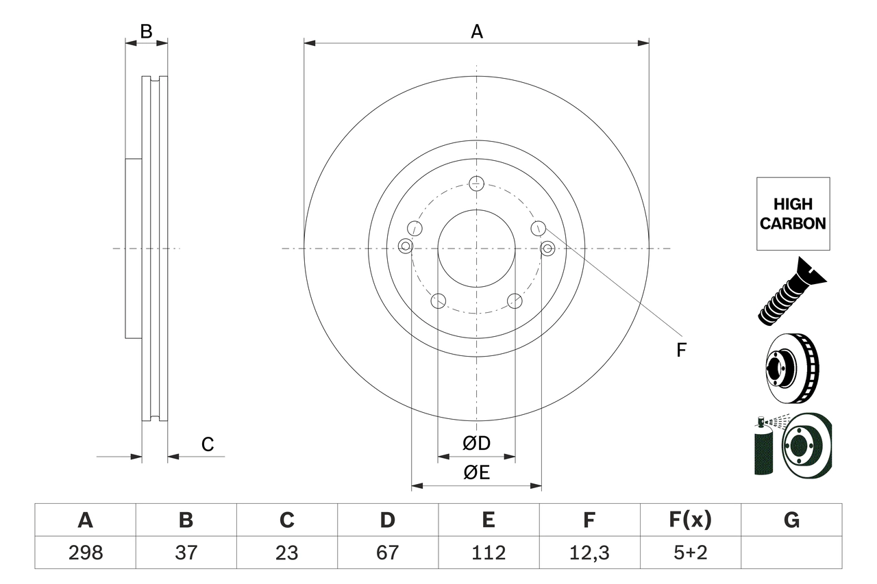 Тормозной диск BOSCH 0 986 479 H05