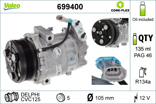Компрессор кондиционер VALEO 699400