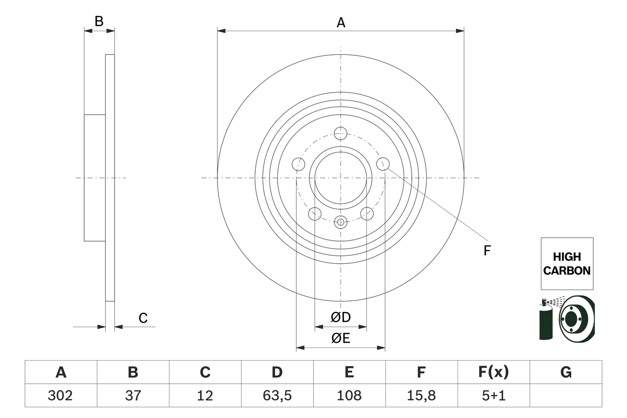 Тормозной диск BOSCH 0 986 479 G98