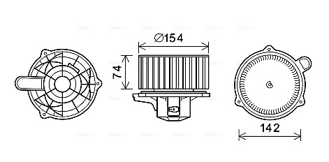 Вентилятор салона AVA QUALITY COOLING HY8348