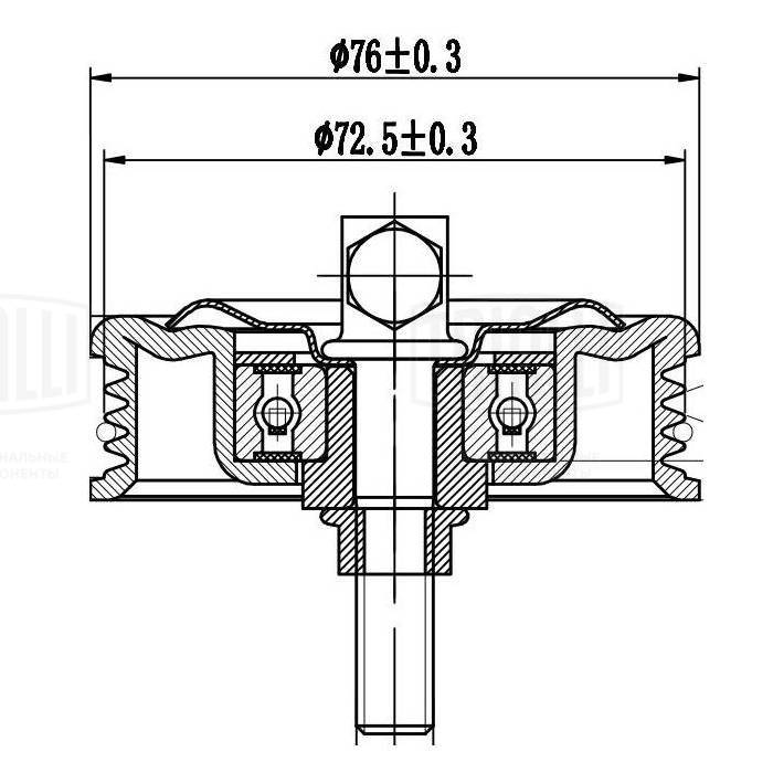 Натяжитель ремня клиновой зубча TRIALLI CM3012