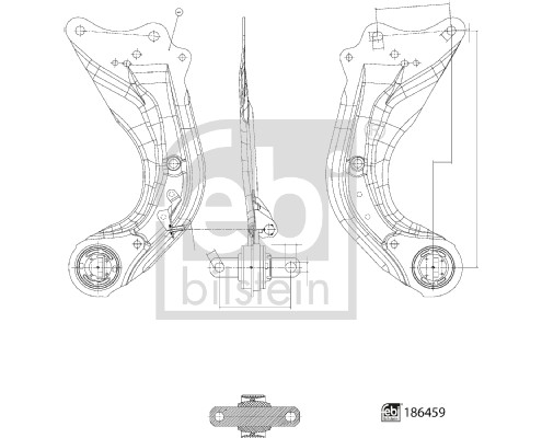 Рычаг независимой подвески колеса подвеска колеса FEBI BILSTEIN 186459