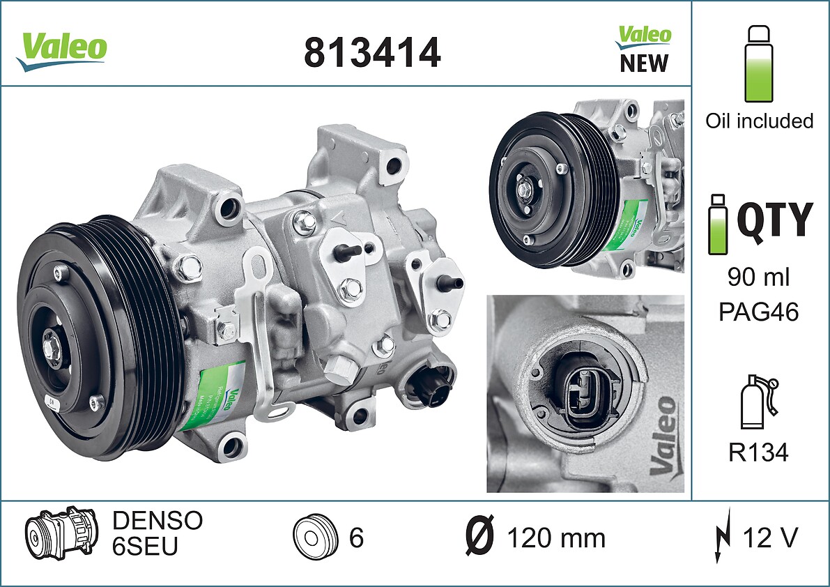 Компрессор кондиционер VALEO 813414