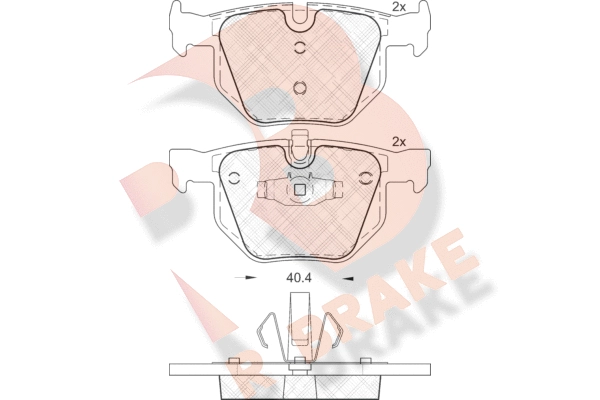 Комплект тормозных колодок дисковый тормоз R BRAKE RB1739