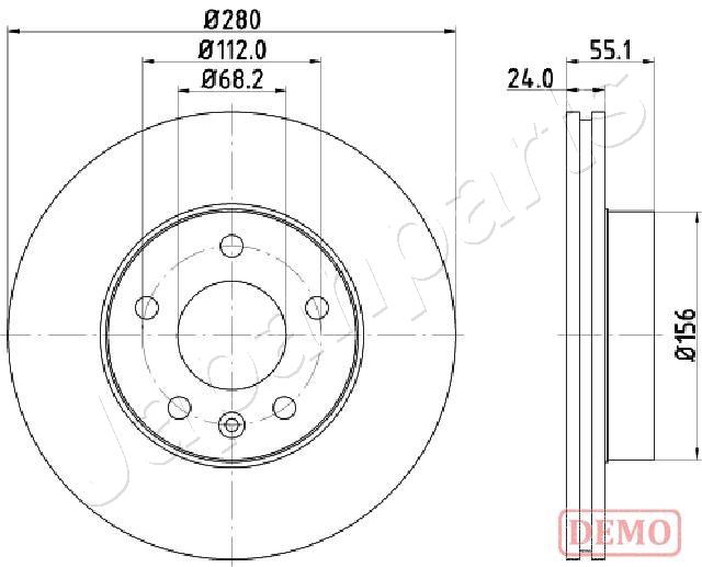 Тормозной диск JAPANPARTS DI-0958C
