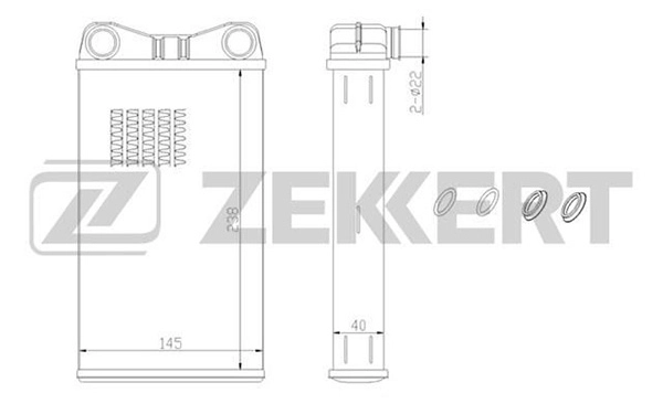 Теплообменник отопление салона ZEKKERT MK-5043