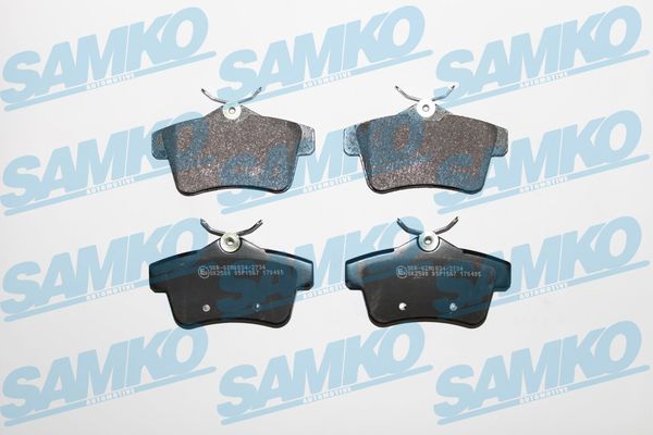 Комплект тормозных колодок дисковый тормоз SAMKO 5SP1567