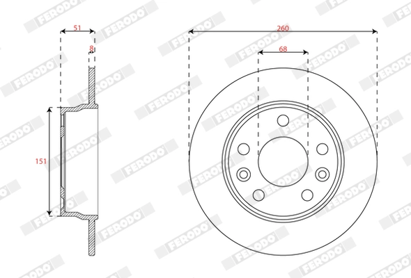 Тормозной диск FERODO DDF3045C
