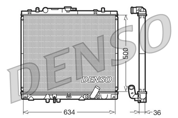Радиатор охлаждение двигателя DENSO DRM45020