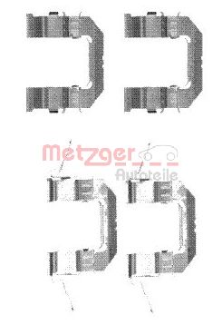 Комплектующие колодки дискового тормоза METZGER 109-1722