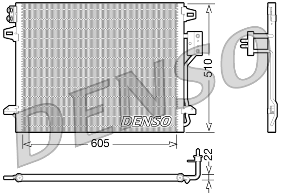 Конденсатор кондиционер DENSO DCN06006