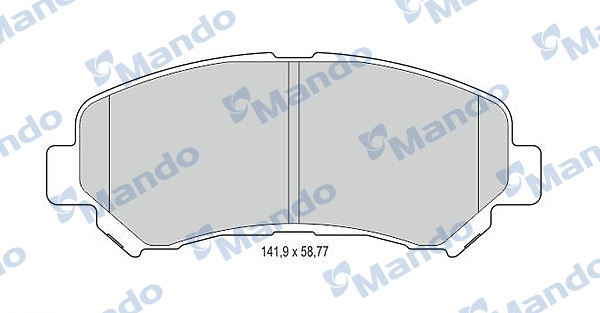 Комплект тормозных колодок дисковый тормоз MANDO MBF015236