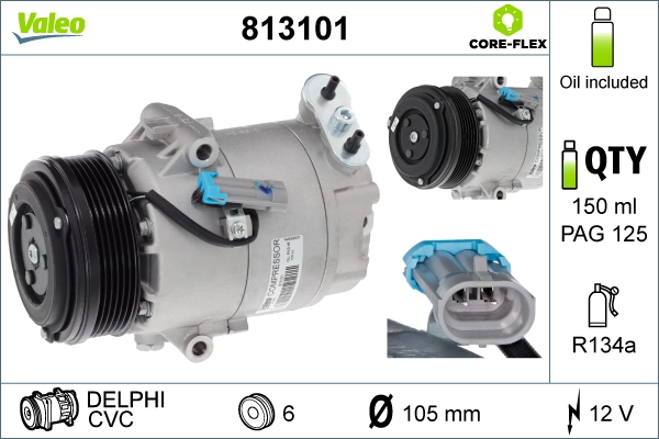 Компрессор кондиционер VALEO 813101