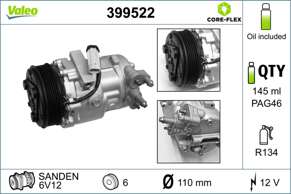 Компрессор кондиционер VALEO 399522