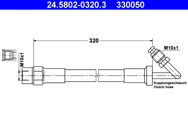 Шланг сцепления ATE 24.5802-0320.3