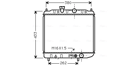 Радиатор охлаждение двигателя AVA QUALITY COOLING MTA2036