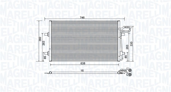 Конденсатор кондиционер MAGNETI MARELLI 350203934000