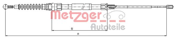 Тросик cтояночный тормоз METZGER 10.7626