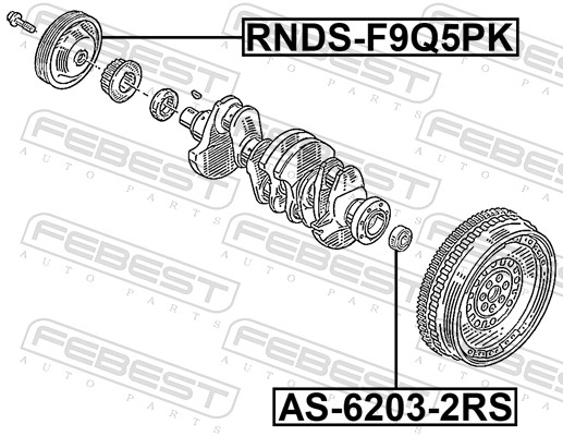 Ременный шкив коленчатый вал FEBEST RNDS-F9Q5PK