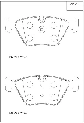 Комплект тормозных колодок дисковый тормоз ASIMCO KD7404