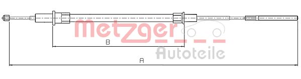 Тросик cтояночный тормоз METZGER 10.4153