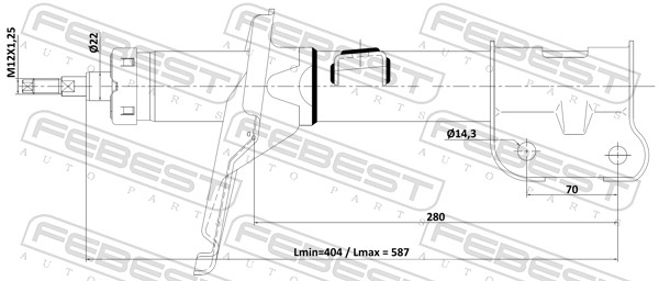 Амортизатор FEBEST 12110-017FL