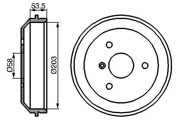 Тормозной барабан BOSCH 0 986 477 103