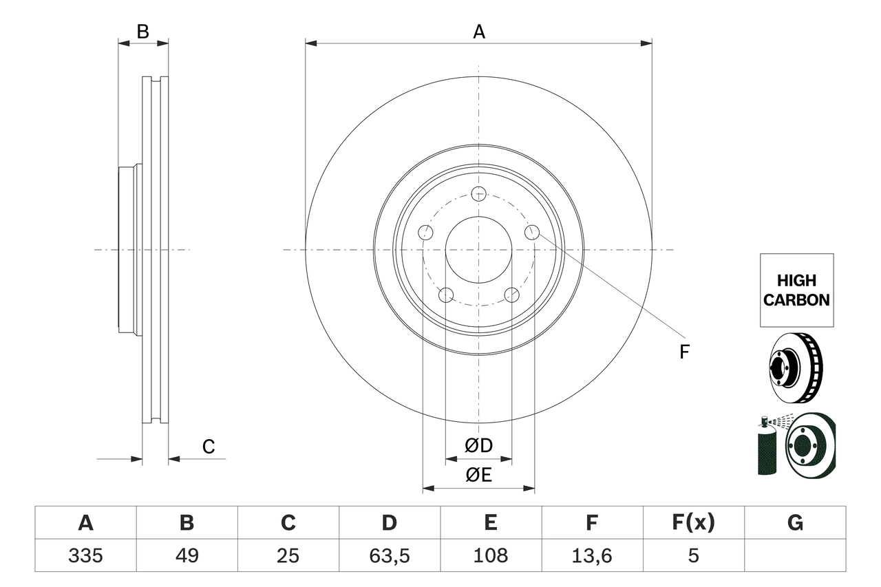Тормозной диск BOSCH 0 986 479 F80