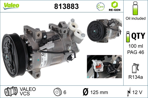 Компрессор кондиционер VALEO 813883