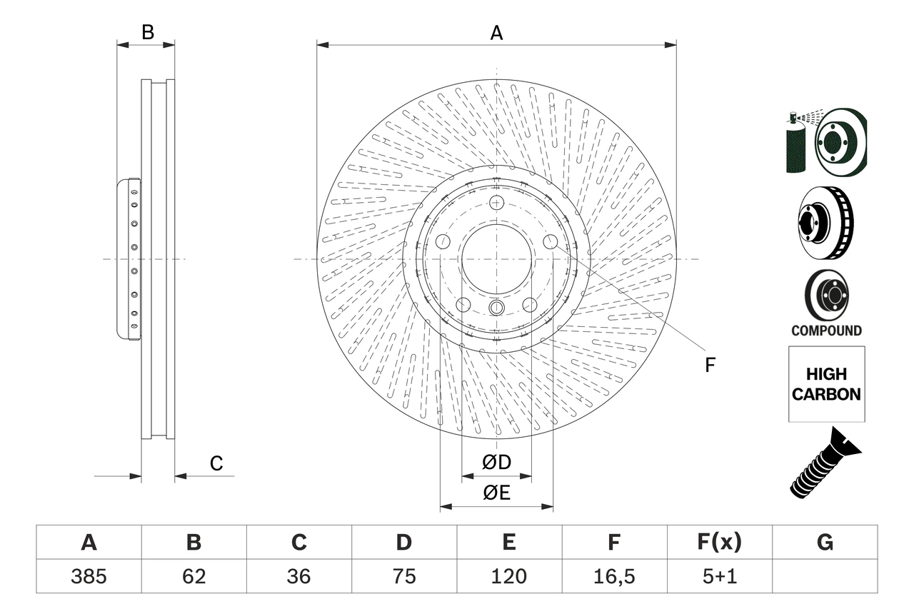 Тормозной диск BOSCH 0 986 479 E25