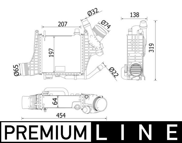 Интеркулер MAHLE/KNECHT CI 541 000P