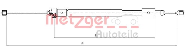 Тросик cтояночный тормоз METZGER 10.4707
