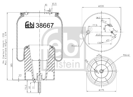 Кожух пневматической рессоры FEBI BILSTEIN 38667