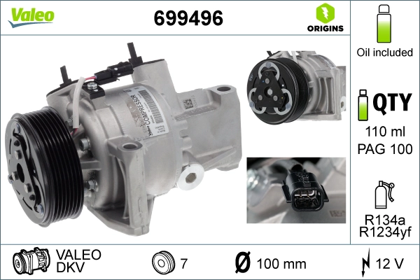 Компрессор кондиционер VALEO 699496