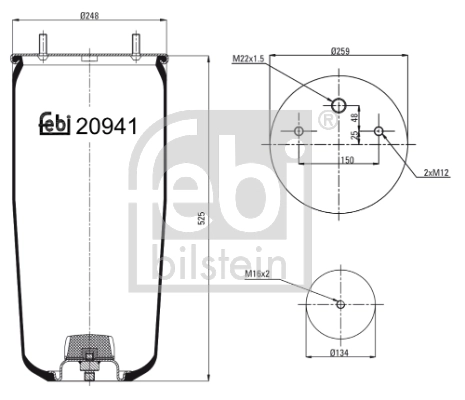 Кожух пневматической рессоры FEBI BILSTEIN 20941