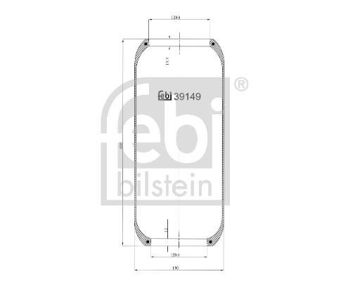 Кожух пневматической рессоры FEBI BILSTEIN 39149