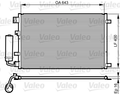 Конденсатор кондиционер VALEO 814008