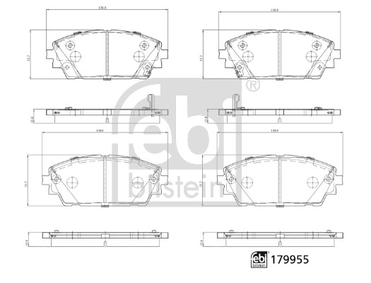 Комплект тормозных колодок дисковый тормоз FEBI BILSTEIN 179955