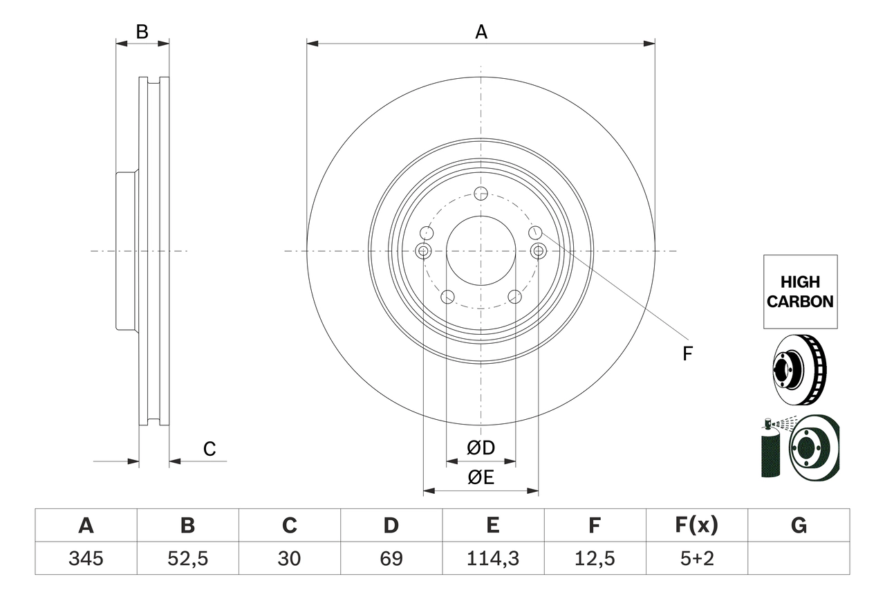 Тормозной диск BOSCH 0 986 479 G26