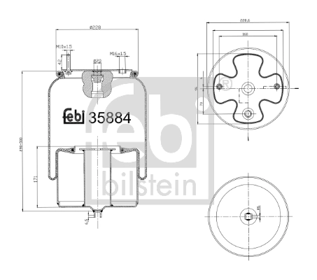 Кожух пневматической рессоры FEBI BILSTEIN 35884