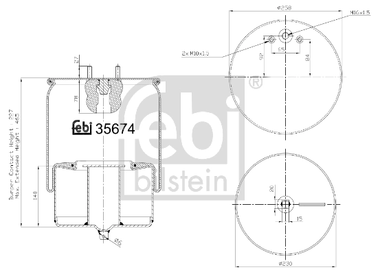 Кожух пневматической рессоры FEBI BILSTEIN 35674
