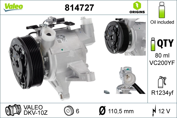 Компрессор кондиционер VALEO 814727