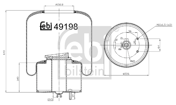 Кожух пневматической рессоры FEBI BILSTEIN 49198